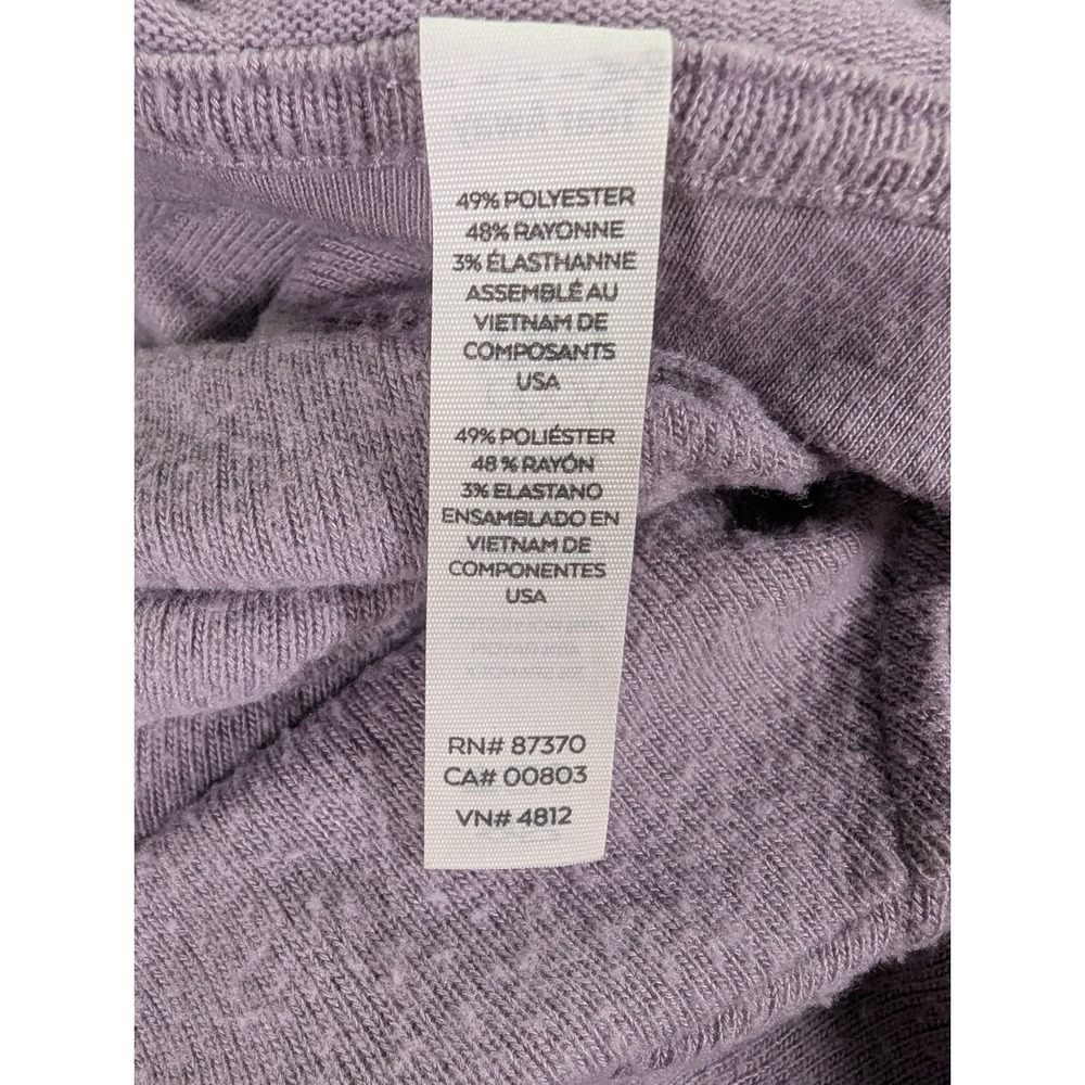 Alo Yoga Soho Long Sleeve Crew Neck Alolux Sweatshirt Lavender Purple Oversize M - Picture 3 of 6